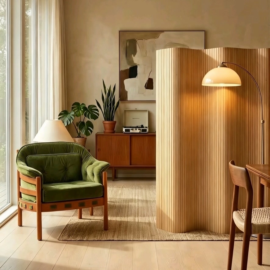 Bamboo wallcovering interior